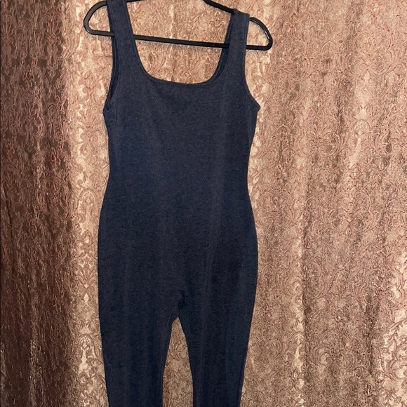 Vibe Pants - Vibe Sportswear Black Sleeveless Jumpsuit with Scoop Neckline.  Size Large